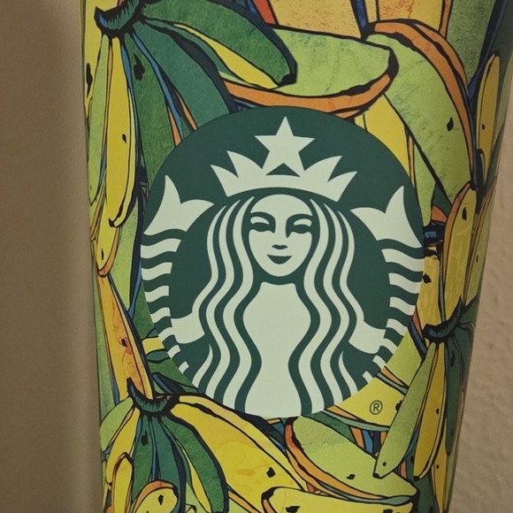 Starbucks x Farm Rio Anthropologie Insulated 24 Oz Drink Cup W/Straw Summer 2025 - Picture 5 of 5